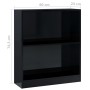 Glossy black engineered wood shelf 60x24x76 cm by vidaXL, Bookcases and shelves - Ref: Foro24-800862, Price: 47,99 €, Discoun...