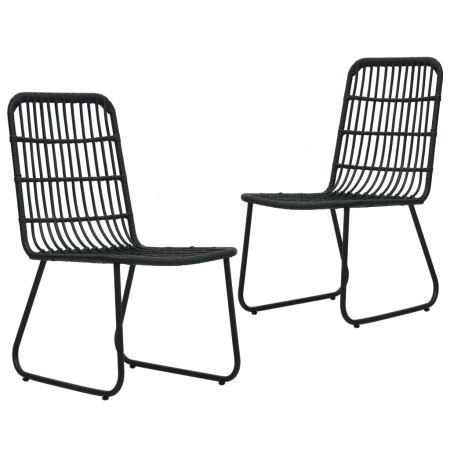 Garden chairs 2 units black synthetic rattan by vidaXL, Garden chairs - Ref: Foro24-48584, Price: 176,99 €, Discount: %