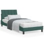 Dark green velvet bed frame with LED lights 80x200 cm by , Beds and slatted bases - Ref: Foro24-3213748, Price: 164,99 €, Dis...