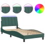 Estructura cama con luces LED terciopelo verde oscuro 80x200 cm de , Camas y somieres - Ref: Foro24-3213748, Precio: 164,46 €...