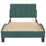 Estructura cama con luces LED terciopelo verde oscuro 80x200 cm de , Camas y somieres - Ref: Foro24-3213748, Precio: 164,46 €...