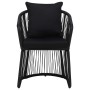 Garden chairs 2 units with cushions and pillows black PVC rattan by vidaXL, Garden chairs - Ref: Foro24-48586, Price: 297,09 ...