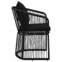 Garden chairs 2 units with cushions and pillows black PVC rattan by vidaXL, Garden chairs - Ref: Foro24-48586, Price: 297,09 ...