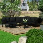 8-piece garden furniture set with black PVC cushions by vidaXL, Garden sets - Ref: Foro24-48592, Price: 786,06 €, Discount: %