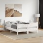 Bed frame with white pine wood headboard 140x200 cm by , Beds and slatted bases - Ref: Foro24-3216382, Price: 213,27 €, Disco...