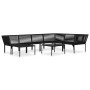 8-piece garden furniture set with black PVC cushions by vidaXL, Garden sets - Ref: Foro24-48592, Price: 786,06 €, Discount: %