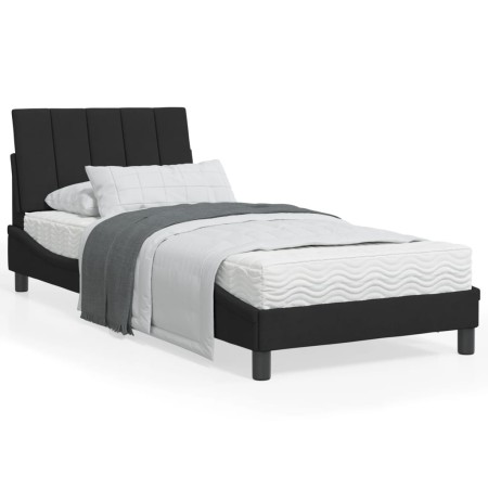 Estructura de cama con cabecero de terciopelo negro 90x190 cm de , Camas y somieres - Ref: Foro24-3207821, Precio: 134,14 €, ...