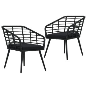 Garden chairs 2 units with black synthetic rattan cushions by vidaXL, Garden chairs - Ref: Foro24-48578, Price: 153,99 €, Dis...