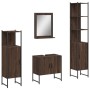 Set de muebles de baño 4 pzas madera contrachapada marrón roble de , Muebles de baño - Ref: Foro24-3214358, Precio: 220,98 €,...