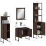 Set de muebles de baño 4 pzas madera contrachapada marrón roble de , Muebles de baño - Ref: Foro24-3214358, Precio: 220,98 €,...