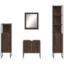 Set de muebles de baño 4 pzas madera contrachapada marrón roble de , Muebles de baño - Ref: Foro24-3214358, Precio: 220,98 €,...