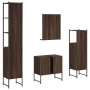 Set de muebles de baño 4 pzas madera contrachapada marrón roble de , Muebles de baño - Ref: Foro24-3214358, Precio: 220,98 €,...