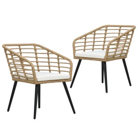 Garden chairs 2 units with oak-colored synthetic rattan cushions by vidaXL, Garden chairs - Ref: Foro24-48576, Price: 130,93 ...