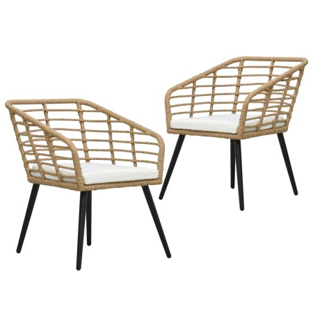 Garden chairs 2 units with oak-colored synthetic rattan cushions by vidaXL, Garden chairs - Ref: Foro24-48576, Price: 131,99 ...