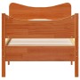 Estructura cama con cabecero madera pino marrón cera 100x200 cm de , Camas y somieres - Ref: Foro24-3216389, Precio: 160,75 €...