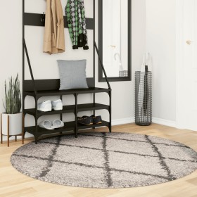 Modern long pile rug PAMPLONA anthracite beige Ø160 cm by , Rugs - Ref: Foro24-375400, Price: 59,99 €, Discount: %