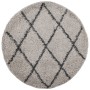 Modern long pile rug PAMPLONA anthracite beige Ø160 cm by , Rugs - Ref: Foro24-375400, Price: 59,60 €, Discount: %