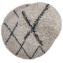 Modern long pile rug PAMPLONA anthracite beige Ø160 cm by , Rugs - Ref: Foro24-375400, Price: 59,99 €, Discount: %