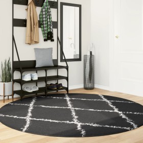 Moderner Hochflorteppich PAMPLONA Schwarz und Creme Ø 200 cm von , Teppiche - Ref: Foro24-375423, Preis: 78,99 €, Rabatt: %