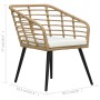 Garden chairs 2 units with oak-colored synthetic rattan cushions by vidaXL, Garden chairs - Ref: Foro24-48576, Price: 131,99 ...