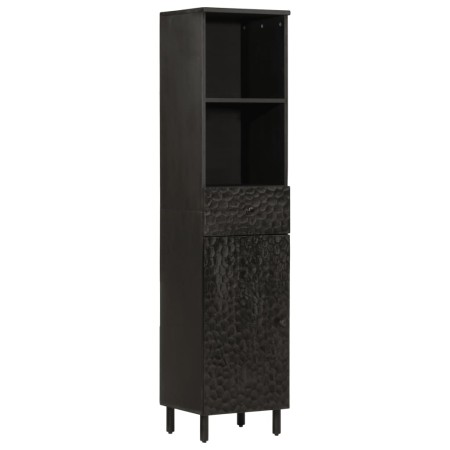 Solid black mango wood bathroom cabinet 38x33x160 cm by , bathroom vanities - Ref: Foro24-356841, Price: 156,37 €, Discount: %