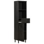 Solid black mango wood bathroom cabinet 38x33x160 cm by , bathroom vanities - Ref: Foro24-356841, Price: 156,37 €, Discount: %