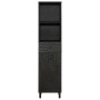 Solid black mango wood bathroom cabinet 38x33x160 cm by , bathroom vanities - Ref: Foro24-356841, Price: 156,37 €, Discount: %