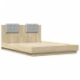 Cama con cabecero madera de ingeniería roble Sonoma 150x200 cm de , Camas y somieres - Ref: Foro24-3209914, Precio: 178,29 €,...