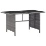 Set de comedor de jardín 5 pzas y cojines ratán sintético gris de vidaXL, Conjuntos de jardín - Ref: Foro24-46115, Precio: 82...