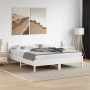 Solid white pine wood headboard bed frame 180x200 cm by , Beds and slatted bases - Ref: Foro24-3216361, Price: 204,48 €, Disc...