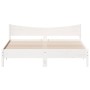 Solid white pine wood headboard bed frame 180x200 cm by , Beds and slatted bases - Ref: Foro24-3216361, Price: 204,48 €, Disc...