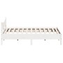 Solid white pine wood headboard bed frame 180x200 cm by , Beds and slatted bases - Ref: Foro24-3216361, Price: 204,48 €, Disc...