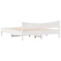 Solid white pine wood headboard bed frame 180x200 cm by , Beds and slatted bases - Ref: Foro24-3216361, Price: 204,48 €, Disc...