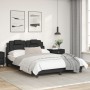 Bed frame with LED lights black synthetic leather 120x200 cm by , Beds and slatted bases - Ref: Foro24-3214008, Price: 183,21...