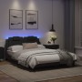 Bed frame with LED lights black synthetic leather 120x200 cm by , Beds and slatted bases - Ref: Foro24-3214008, Price: 183,21...