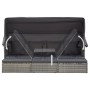 Tumbona cama jardín con techo ratán sintético gris de vidaXL, Camas para exteriores - Ref: Foro24-46158, Precio: 489,74 €, De...