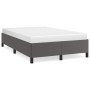 Estructura de cama cuero sintético gris 120x190 cm