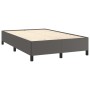 Gray synthetic leather bed frame 120x190 cm by , Beds and slatted bases - Ref: Foro24-379526, Price: 115,99 €, Discount: %