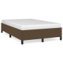 Dark brown fabric bed frame 120x190 cm by , Beds and slatted bases - Ref: Foro24-379511, Price: 115,26 €, Discount: %