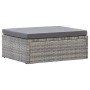 Tumbona cama jardín con techo ratán sintético gris de vidaXL, Camas para exteriores - Ref: Foro24-46158, Precio: 489,74 €, De...