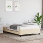 Cream fabric bed frame 120x190 cm by , Beds and slatted bases - Ref: Foro24-379513, Price: 114,99 €, Discount: %