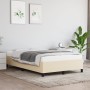 Estructura de cama tela crema 120x190 cm