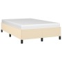 Cream fabric bed frame 120x190 cm by , Beds and slatted bases - Ref: Foro24-379513, Price: 114,99 €, Discount: %