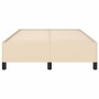 Cream fabric bed frame 120x190 cm by , Beds and slatted bases - Ref: Foro24-379513, Price: 114,99 €, Discount: %