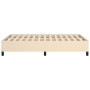 Cream fabric bed frame 120x190 cm by , Beds and slatted bases - Ref: Foro24-379513, Price: 114,99 €, Discount: %