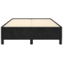 Estructura de cama terciopelo negro 120x190 cm