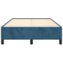 Estructura de cama terciopelo azul oscuro 120x190 cm
