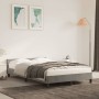 Bed frame with light gray velvet headboard 120x190 cm by , Beds and slatted bases - Ref: Foro24-379547, Price: 111,28 €, Disc...