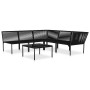 6-piece garden furniture set with black PVC cushions by vidaXL, Garden sets - Ref: Foro24-48591, Price: 390,75 €, Discount: %