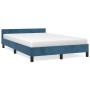 Estructura cama con cabecero terciopelo azul oscuro 120x190 cm de , Camas y somieres - Ref: Foro24-379551, Precio: 110,46 €, ...